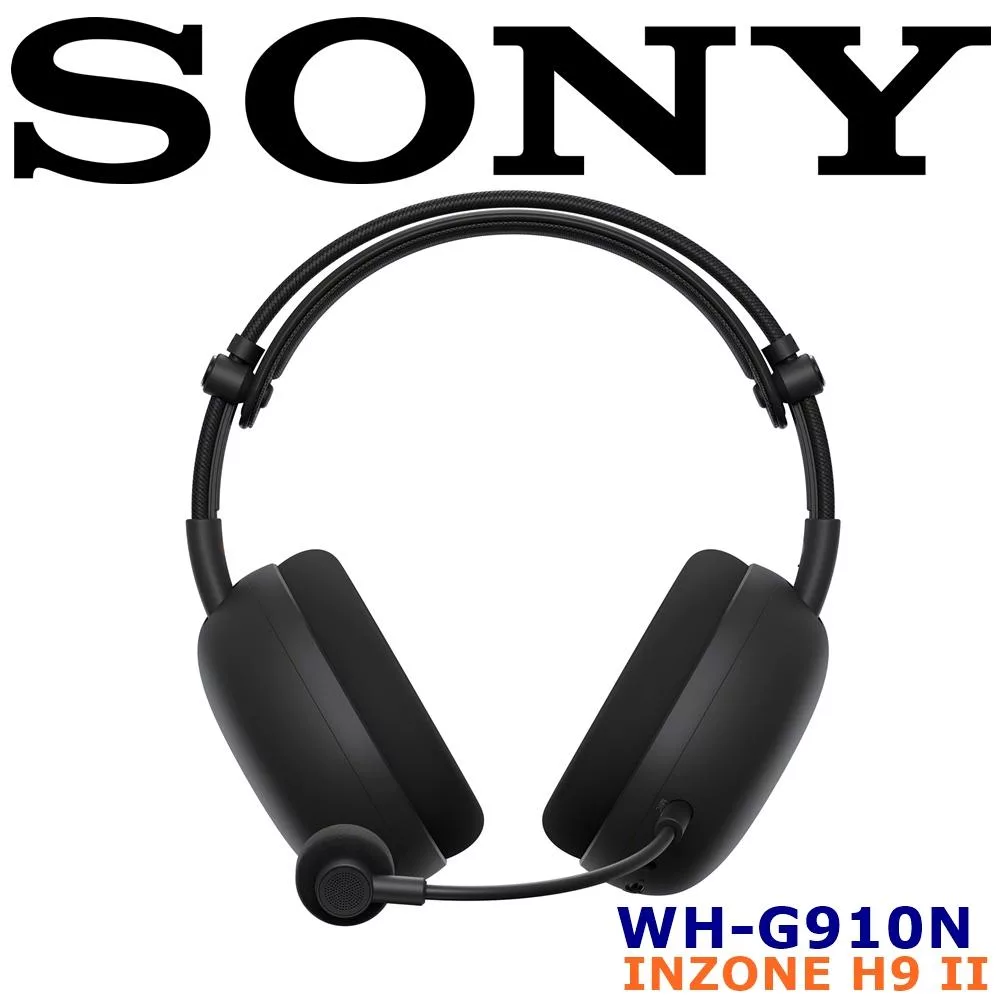 SONY INZONE H9 II(Wh-G910N)專業級電競藍芽耳機 Fnatic 共同開發 心型指向性 進階降噪 2色 新力索尼公司貨 黑色