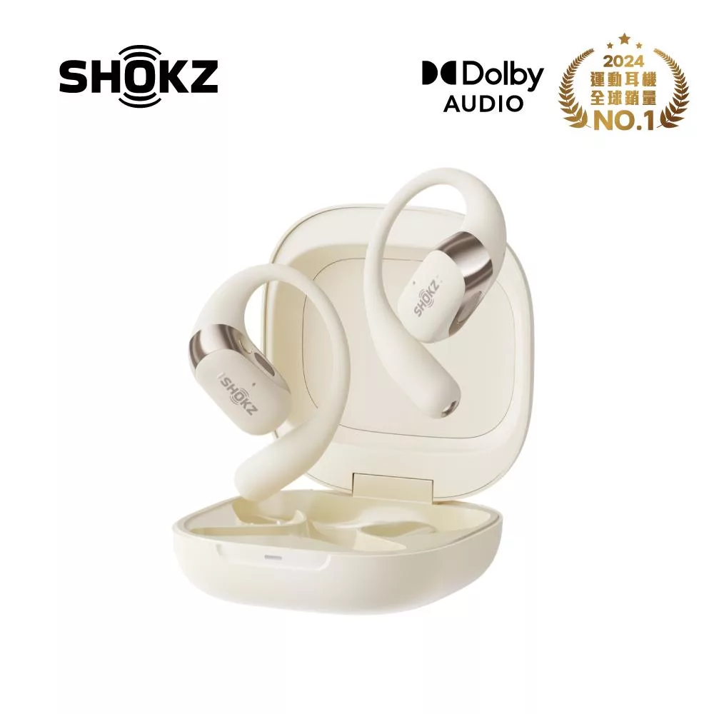 【SHOKZ】OpenFit 2 + T921 開放式藍芽耳機 雲白色