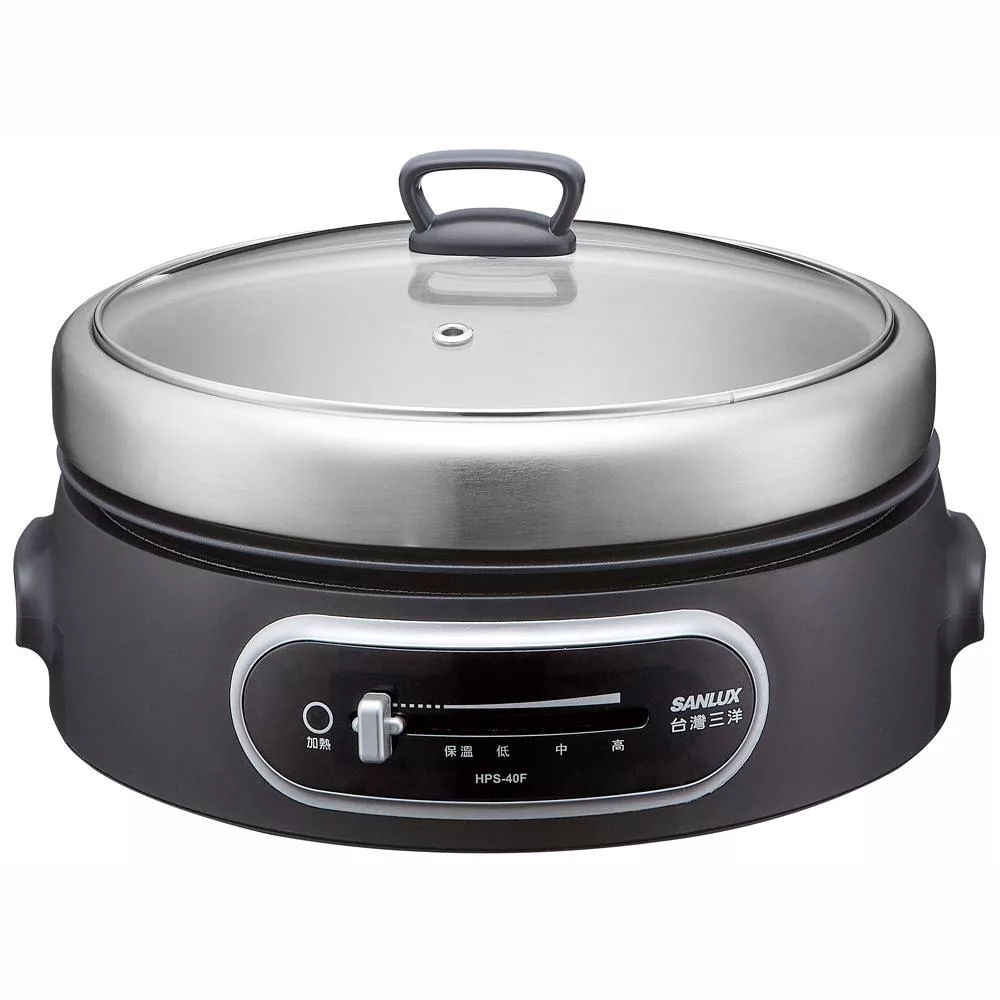 SANLUX台灣三洋4L多功能電火鍋 HPS-40F 黑色
