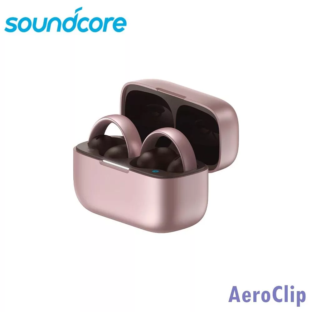 Soundcore AeroClip 開放式耳夾式藍芽耳機 絕美4色 配戴舒適運動不掉機 公司貨保固2年 霧光粉