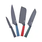 【CookPower 鍋寶】黑鑽匠鋒萬用多彩刀具4件組 無