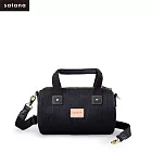 satana -Denim 小圓筒包- 丹寧黑