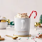 Le Creuset 歡樂耶誕系列 英式馬克杯 350ml 雪花白 水杯 茶杯