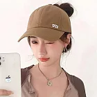 seoul show首爾秀 韓系INS半空頂棒球帽四季男女防曬遮陽帽 駝色