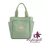 【iSPurple】復古拖特 手提立體帆布單肩包/淺綠 淺綠
