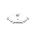 CB Japan copan系列 微波爐專用圓形燒烤盤 白