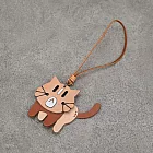 Be Two 手工皮件 ∣ 貓吊飾 原皮色臉貓咪掛飾