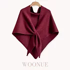 新春年節時尚保暖名媛款超柔羊毛質感三角披肩斗篷小外套披風(閨蜜媽媽女友老婆生日聖誕禮物) 玫瑰紅