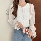 日本 Belle Ćie 精緻韓風 | 雪紡糖果袖 | 薄紗襯衫 One Size 多色 白色