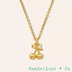 Wanderlust+Co 立體櫻桃項鍊 甜美簡約金色項鍊 Cherry Gold
