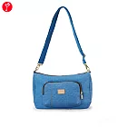 satana - Soldier 三層拉鍊斜背包- 雲煙藍