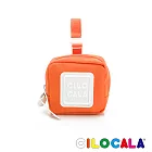 CILOCALA 亮彩尼龍防潑水可扣式零錢包 火橙橘