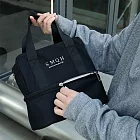 工業風雙層便當手提袋 暗影黑