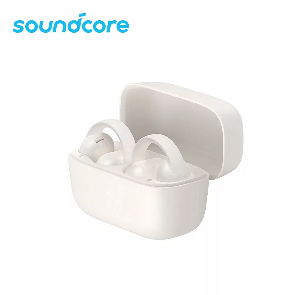 Soundcore聲闊 C50i Soundcore聲闊 C50i 耳機採用耳夾設計與記憶FlexiClip鈦合金材質,C型彈性結構穩固不挑耳,長久佩戴輕鬆無負擔。開放式設計讓聽感更自在,減少耳壓與悶熱感。單耳僅5.5g,輕量化設計符合人體工學,整日佩戴都超舒適。12mm巨型單體提供震撼重低音,音量澎湃且低音扎實有力。防漏音技術有效守護隱私,聲音直導耳道,減少對他人幹擾,是追求高品質音效與舒適體驗的首選耳機。