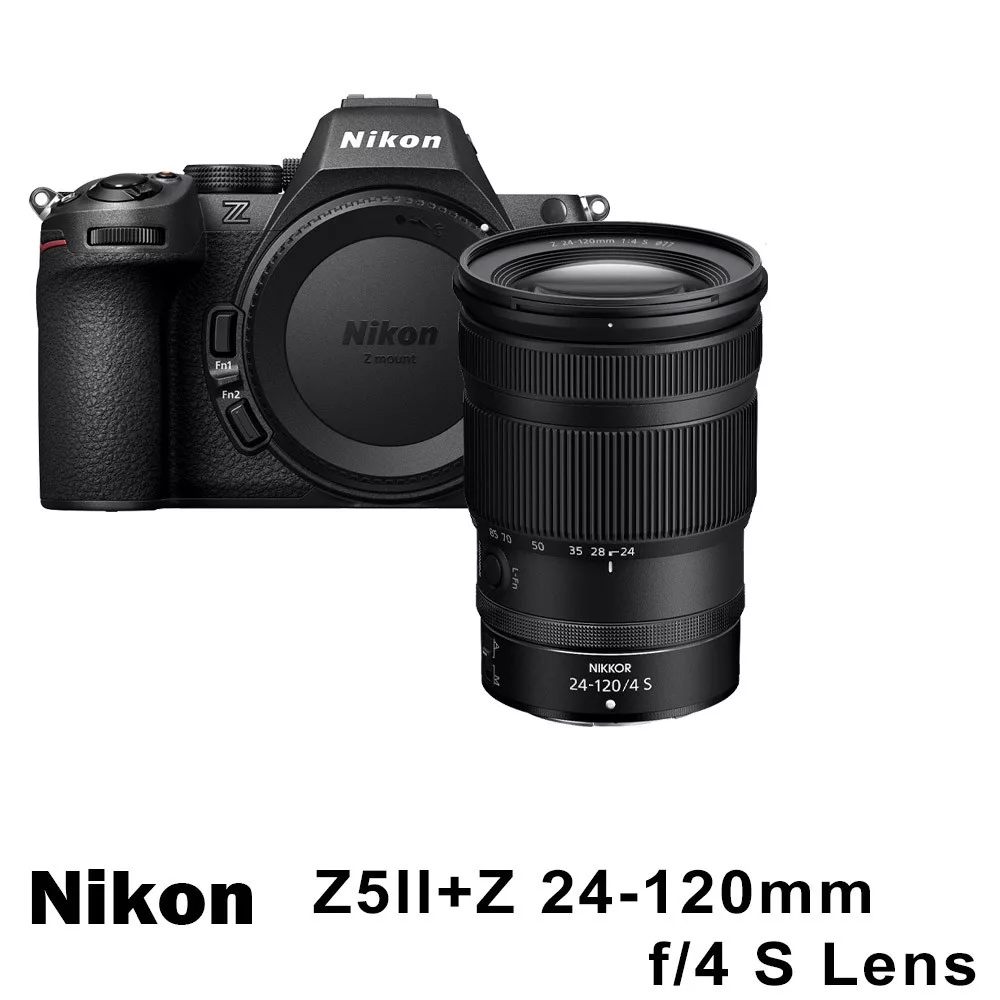 【Nikon 尼康】Z5II body+NIKKOR Z 24-120mm F4 S 變焦鏡組 *(平行輸入)~送SD64G記憶卡+單眼雙鏡幫+大吹球+清潔組 無 B